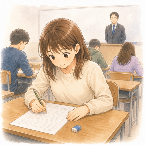 4. 受けます（うけます）［試験を～］— mengikuti ujian.png