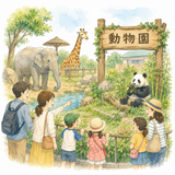 18. 動物園（どうぶつえん）— kebun binatang