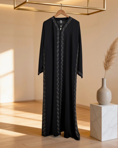 Heritage Threads Abaya - Korea Nada with Silver zigzag Embriodery Abaya.jpg