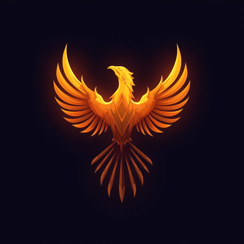 lucid origin majestic phoenix bird composed of vibrant pure fire and flames in a minimalist l 0.jpg