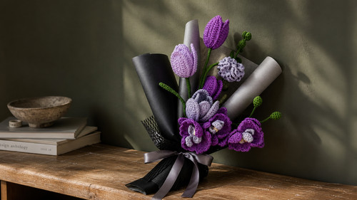 Purple Crochet Tulip Bouquet Display.jpg