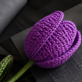 Purple Crochet Tulip Close-up