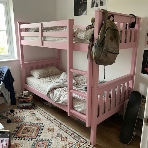 Picked Up This Pink double and single bunk bed for My Daughters.png