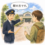 50. ～の方（～のほう）— arah atau sebelah ～