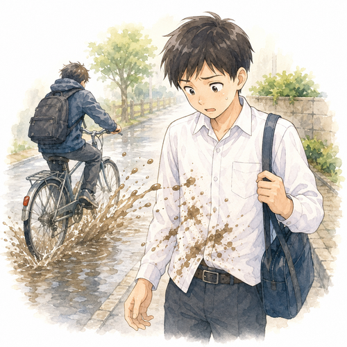 9. 汚れます（よごれます）［服が～］— pakaian menjadi kotor.png