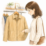 10. 付きます（つきます）［ポケットが～］— terdapat atau terpasang kantong