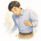 11. 外れます（はずれます）［ボタンが～］— kancing terlepas