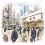 42. 新宿（しんじゅく）— Shinjuku