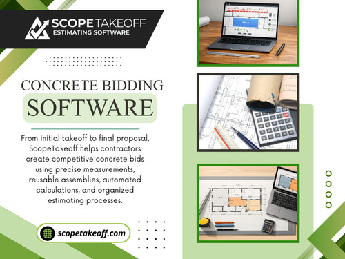 Professional Concrete bidding software enables contractors to create estimates that are easier to organize, review and update as project needs change. Better organization often results in better decision making throughout the bidding process.

For more info visit here: https://scopetakeoff.com/blog/concrete/best-concrete-estimating-software/

Read our blogs:
https://scopetakeoff.wordpress.com
https://scopetakeoff.tumblr.com
https://scopetakeoff.weebly.com
https://scopetakeoff.mystrikingly.com/blog/flooring-estimating-software

More Links: 
https://allmyfaves.com/scopetakeoff
https://www.ted.com/profiles/51485327
https://dzone.com/users/5519163/scopetakeoff.html