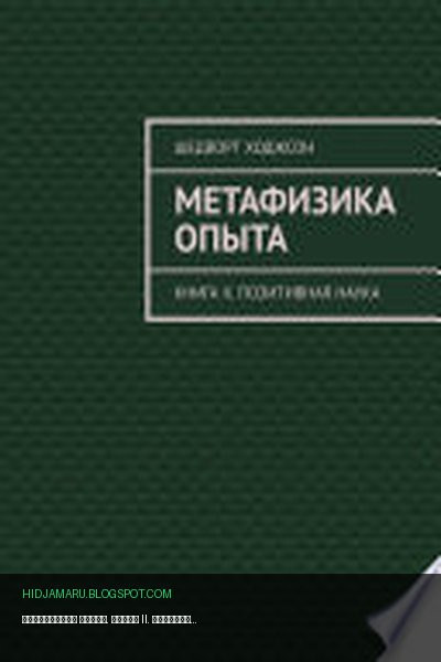 Обложка книги «Метафизика опыта. Книга II. Позитивная наука» - Шедворт Ходжсон