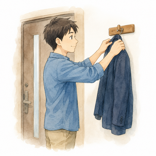 2. 掛けます（かけます）— menggantungkan.png
