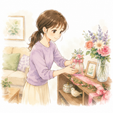 3. 飾ります（かざります）— menghiasi