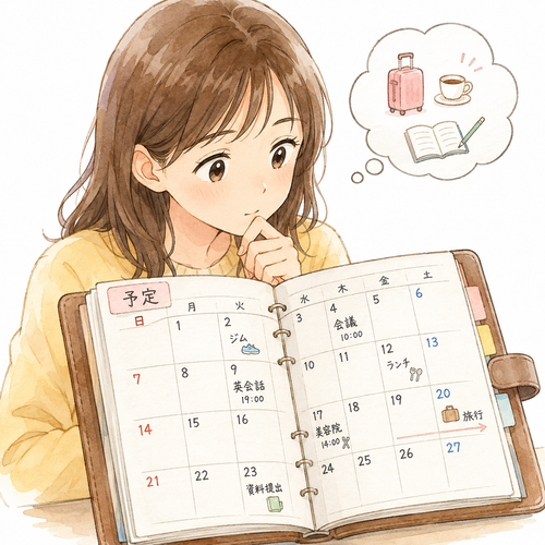 16. 予定（よてい）— rencana, jadwal.png