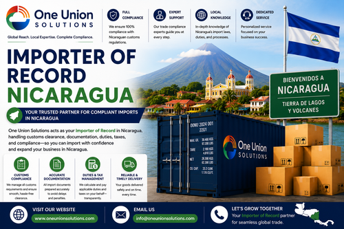 Reliable Importer of Record Nicaragua for Global Businesses | One Union Solutions.png