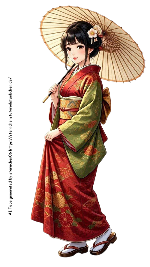 airbrush style of a whimcical cute japanese girl in traditio (4)