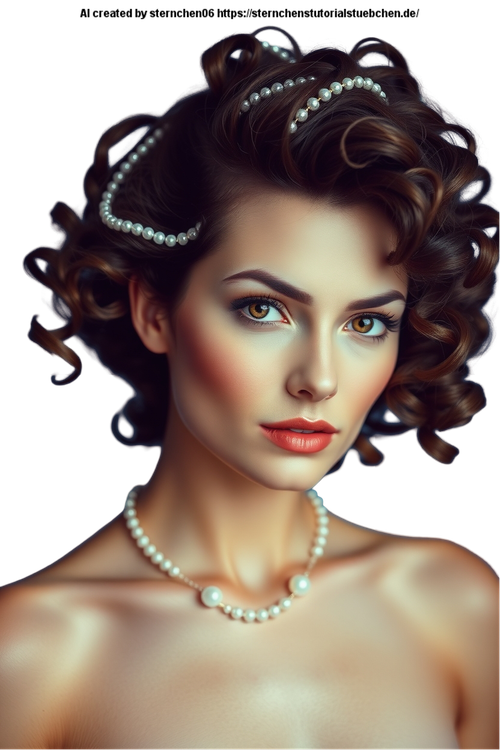 Flux Schnell Portrait of a woman with an eccentric curly hairs 3