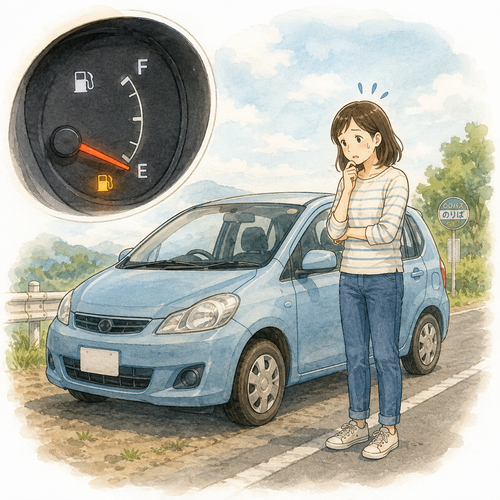 8. なくなります［ガソリンが～］— [bensin] habis.png