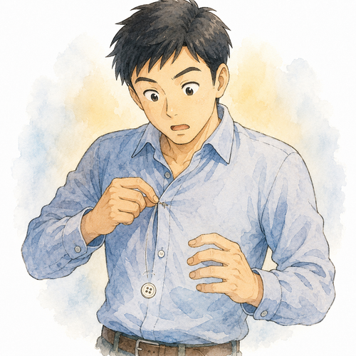 6. 取れます（とれます）［ボタンが～］— [kancing] terlepas.png