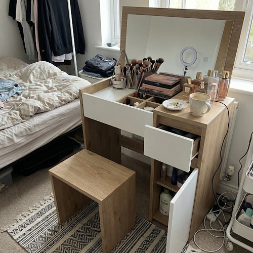 Stylish Dressing Table with Mirror and Stool.png