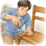 33. ねじを締める（ねじをしめる）— mengencangkan sekrup