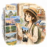 20. 絵はがき（えはがき）— kartu pos bergambar