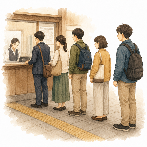 5. 並びます（ならびます）— berbaris.png