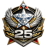 AOD 25 Years service badge 200x200