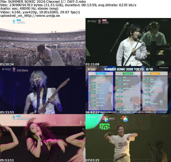 SUMMER SONIC 2026 Channel 1 (WOWOW-On Demand 2026.08.14)