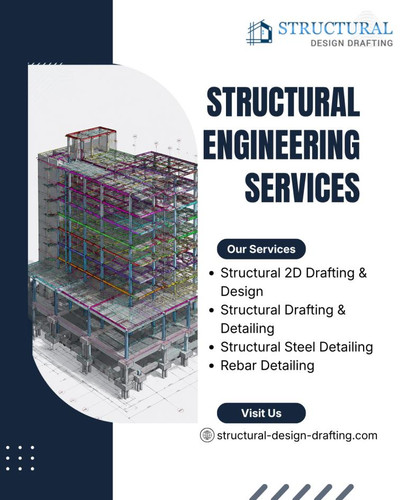Reliable structural solutions begin with accurate engineering, clear drawings, and detailed project coordination. Structural Design Drafting provides professional Structural Engineering Services for AEC firms seeking dependable design and drafting support. Choose our Structural Engineering Services in Seattle for quality-driven deliverables, responsive support, and cost-effective outsourcing solutions tailored to your project needs.

Our Services:
Structural 2D Drafting & Design
Structural Drafting & Detailing
Structural Steel Detailing
Rebar Detailing

Visit Us: https://structural-design-drafting.com/2d-3d-structural-drafting/structural-engineering-services.html