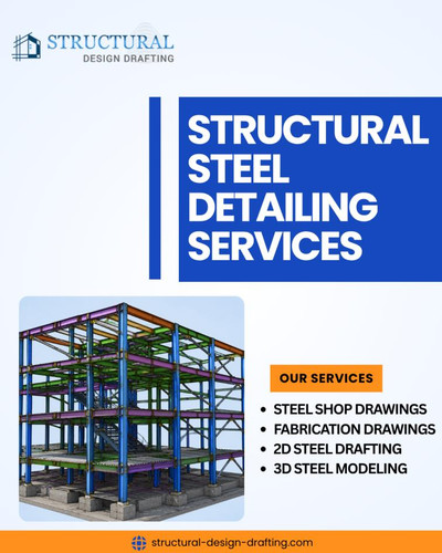 Good steel detailing makes it easier for fabricators, engineers, and contractors to understand exactly how structural steel should be prepared and assembled. Structural Design Drafting offers reliable Structural Steel Detailing Services for commercial, industrial, and other building projects. Whether you need shop drawings, fabrication drawings, or coordination drawings, we focus on delivering accurate work on time. Choose our Structural Steel Detailing Services in Seattle for dependable detailing support and clear project documentation.

Our Services:
Steel Shop Drawings
Fabrication Drawings
2D Steel Drafting
3D Steel Modeling

Visit Us: https://structural-design-drafting.com/2d-3d-structural-drafting/structural-steel-detailing-design.html