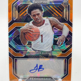 2021 22 Panini Prizm Draft Picks Jordan Burns Penmanship Orange Ice Rookie Auto (1)