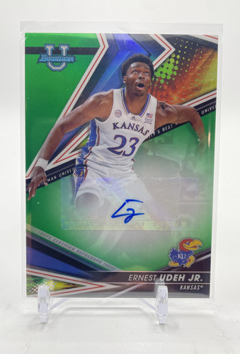 2022 23 Bowman University Best Ernest Udeh Jr. Green Refractor Rookie Auto 99 (1)