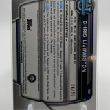 2022 23 Bowman University Chrome Chris Livingston Gold Refractor Auto 50 (2)