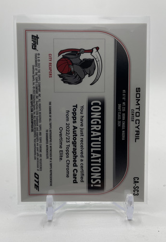 2022 23 Topps OTE Chrome Somto Cyril Green Refractor Rookie Auto 75 #CA SC3 (4)