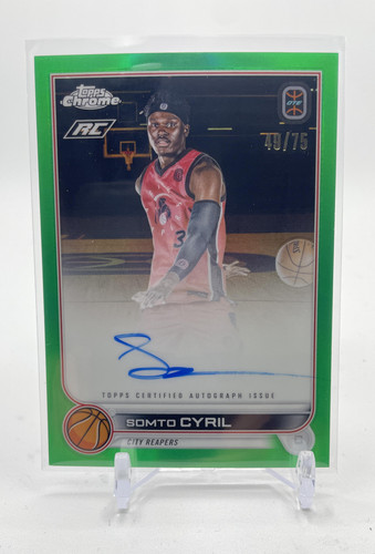 2022 23 Topps OTE Chrome Somto Cyril Green Refractor Rookie Auto 75 #CA SC3 (3)