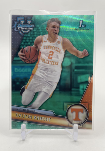 2023 24 Bowman University Chrome Dalton Knecht Aqua Refractor Rookie 299 (1)
