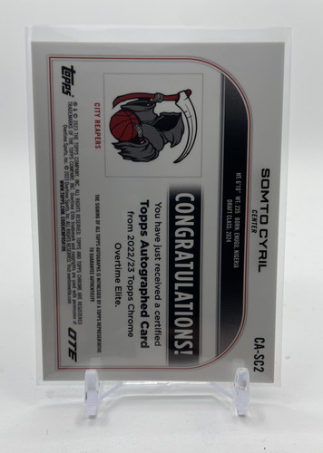 2022 23 Topps Overtime Elite OTE Chrome Somto Cyril Aqua Refractor Auto 99 (8)