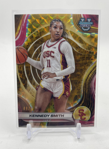 2024 25 Bowman U Best Kennedy Smith Gold Refractor 50 + Chrome Blue 199 (2)
