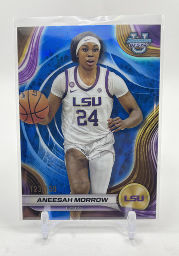 2024 25 Bowman University Best Aneesah Morrow Blue Refractor Rookie 150 (1)