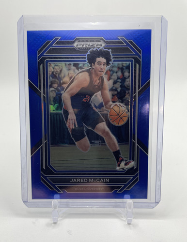 2023 24 Panini Prizm Draft Picks Jared McCain Blue Prizm Rookie 199 (1)