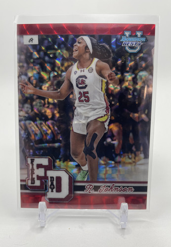 2024 25 Bowman University Best Raven Johnson Field Day Red Refractor 10 (1)