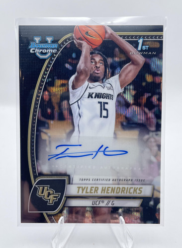 2024 25 Bowman University Chrome Tyler Hendricks Black Wave Auto SP (1)