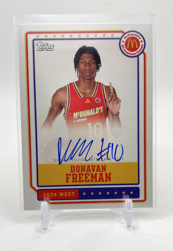 2024 25 Topps McDonald's Chrome Donavan Freeman Gameday Event Auto SP #EA DF (1)