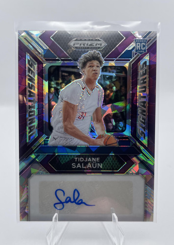 2024 25 Panini Prizm Draft Picks Tidjane Salaun Sensational Purple Ice Auto 99 (1)