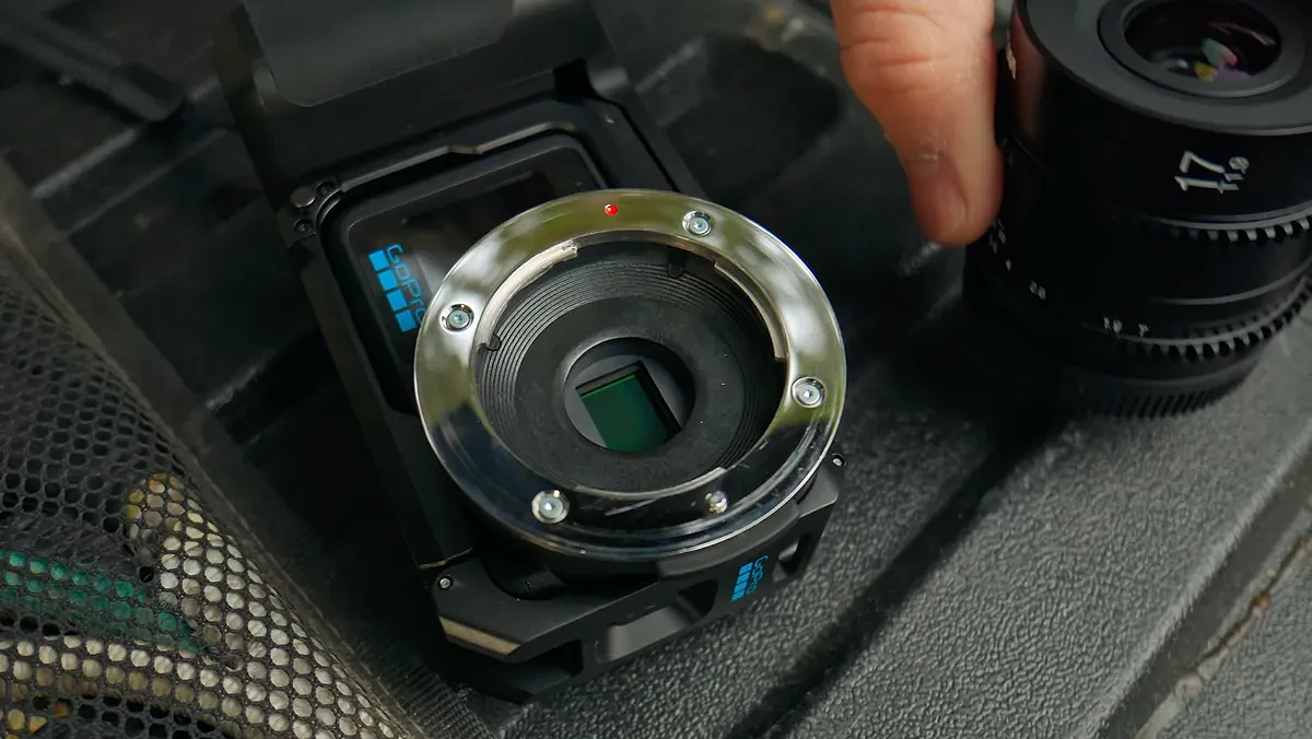 A screenshot from a video showing off the GoPro Mission 1 ILS camera