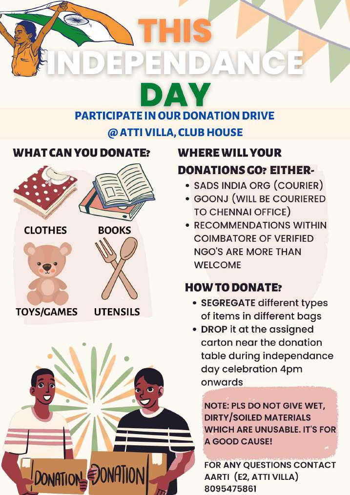Donation drive poster