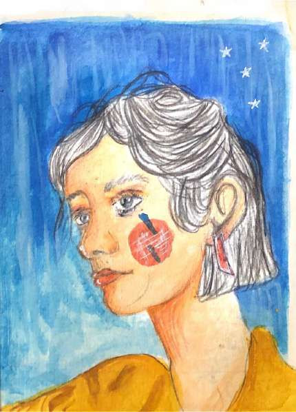 Illustrated self-portrait