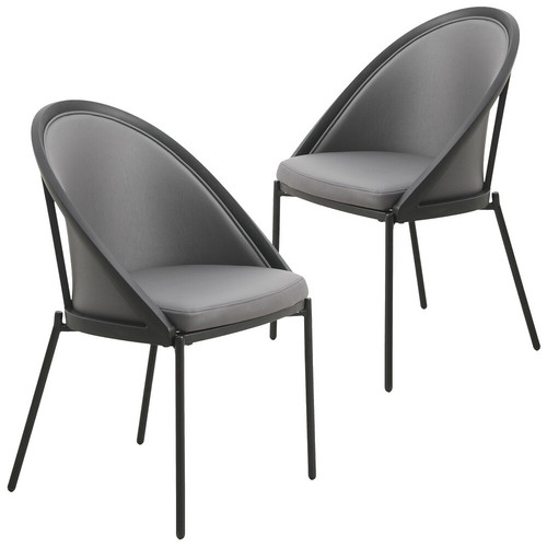 Urbane Dining Chair in Vinyl Fabric with Curved Back and Stainless Steel Legs Set of 2 (2).jpg