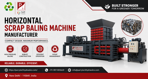 Horizontal Scrap Baling Machine Manufacturer | Parrytech Hydraulics.png