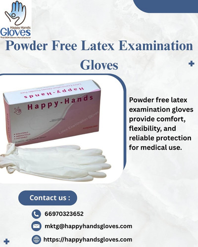 Powder Free Latex Examination Gloves for Enhanced Safety and Performance..jpg